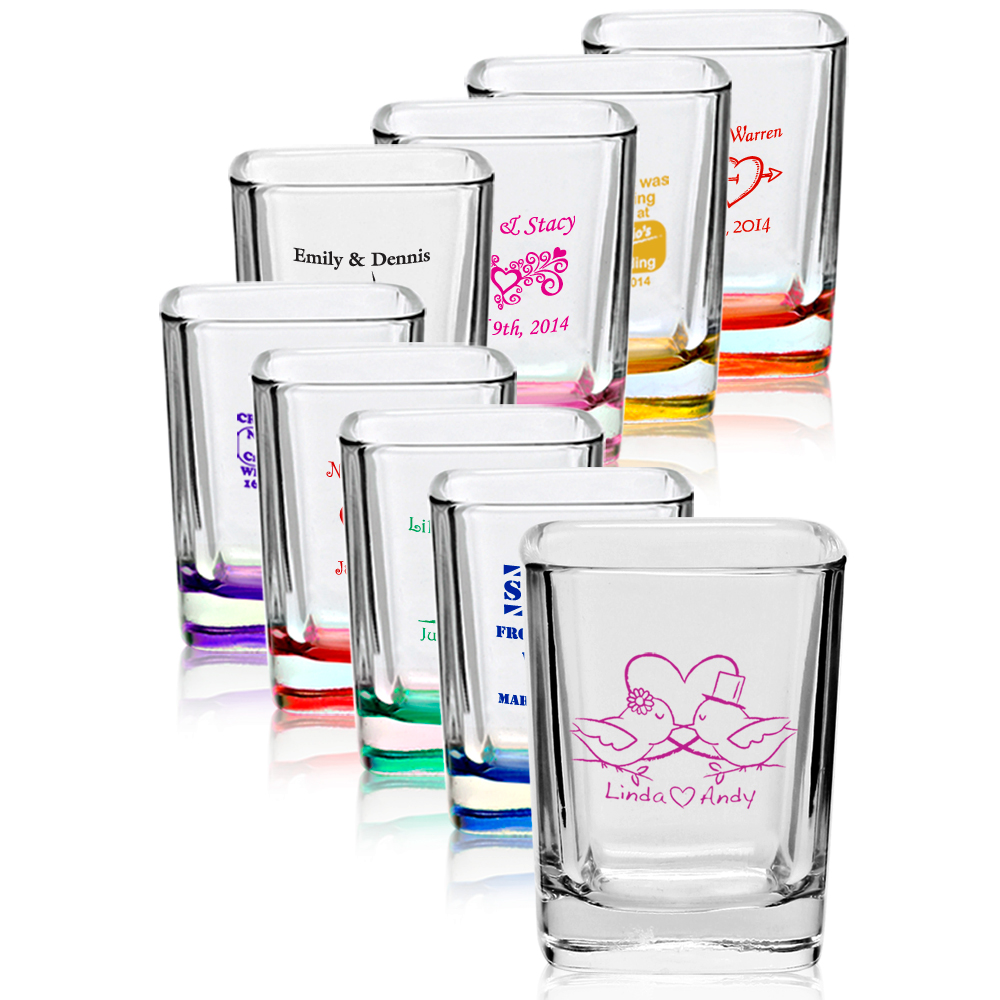 Print 19188 Square Shot Glasses 091 Per Piece 7574