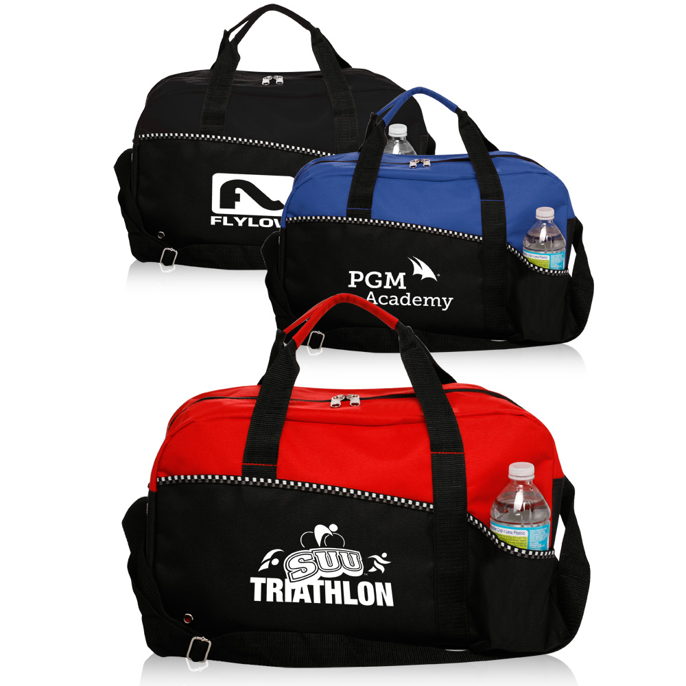 Custom Promotional Bulk Imprinted Polyester Duffel Bags