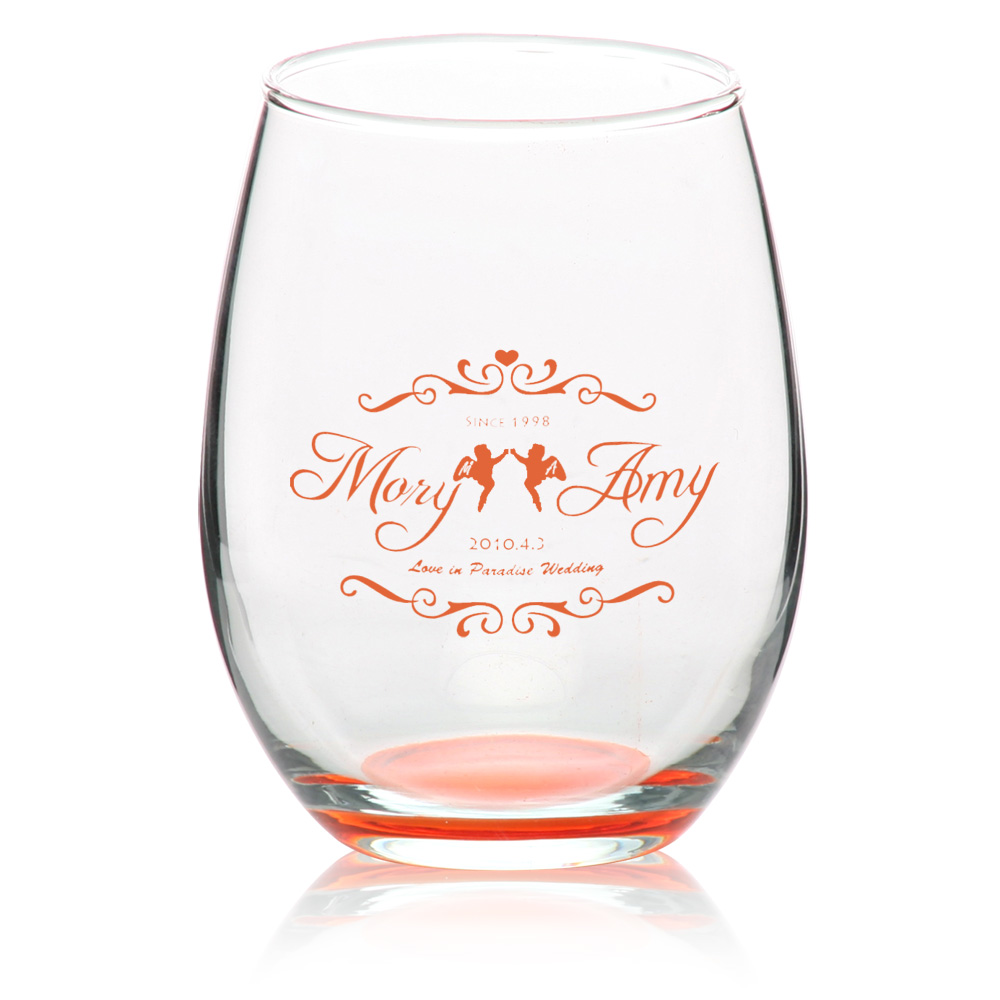 Custom D2015 55 Oz Arc Perfection Personalized Stemless Wine Glasses From 09 Per Glass 7714