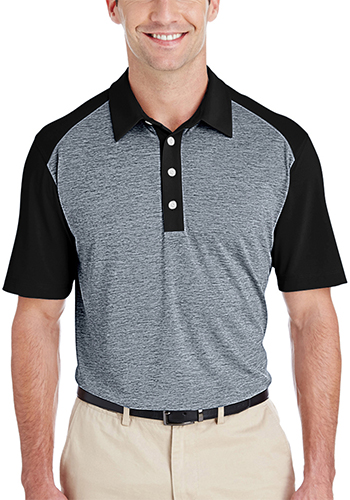 adidas heather block polo