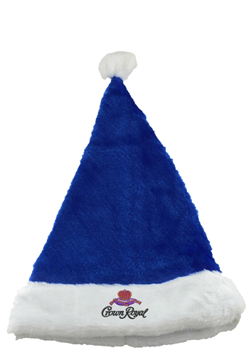 blue white santa hats