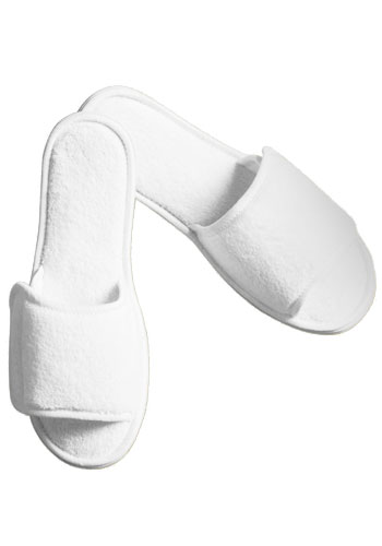 open toe velcro slippers