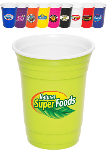 Custom 16 oz. Double Wall Plastic Party Cups | PG138 - DiscountMugs