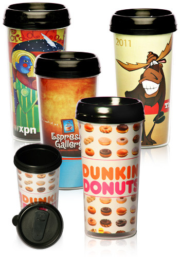 travel mug with photo insert