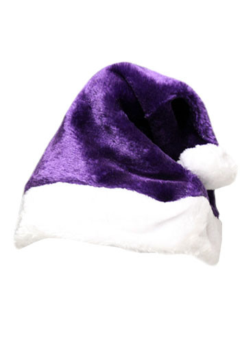 Custom Purple Plush Santa Hats 