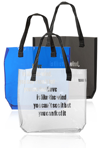 small clear plastic tote bags
