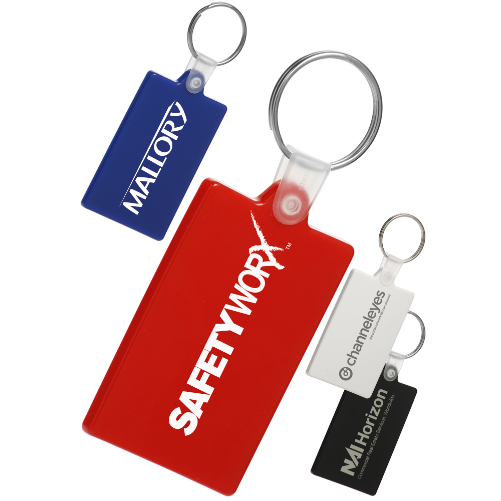 Custom Rectangle Soft Keychains With Logo