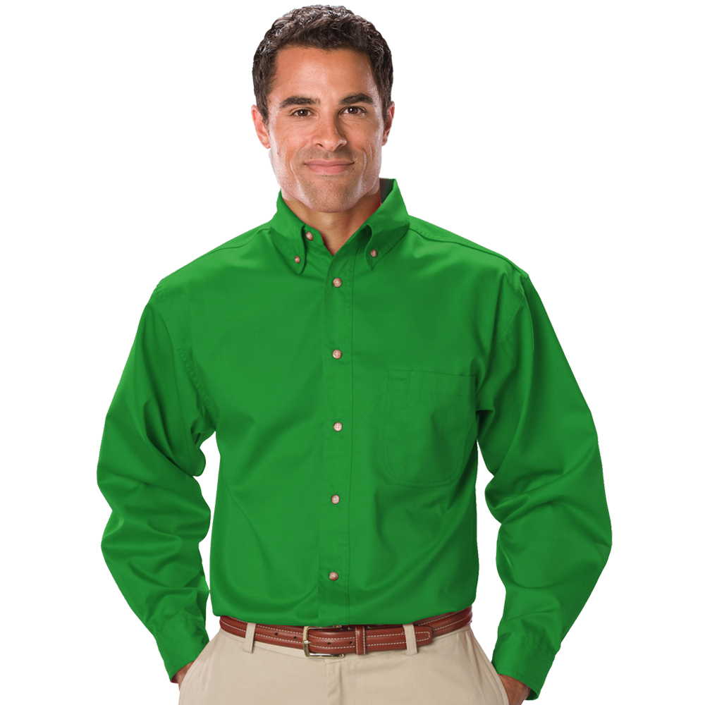 Embroidered Mens Long Sleeve Twill Dress Shirts | BGEN7217 - DiscountMugs