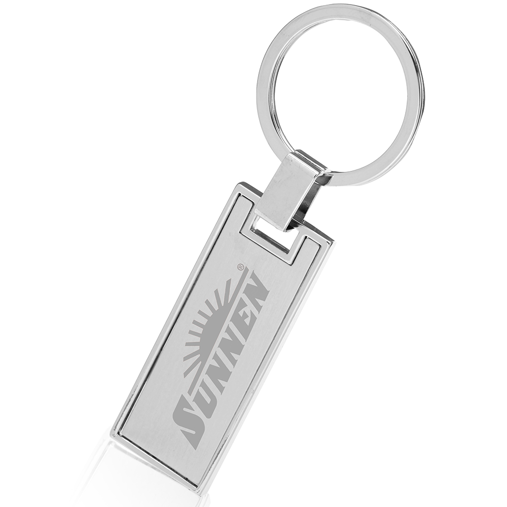 Personalized Rectangle Link Keychains | KEY64 - DiscountMugs