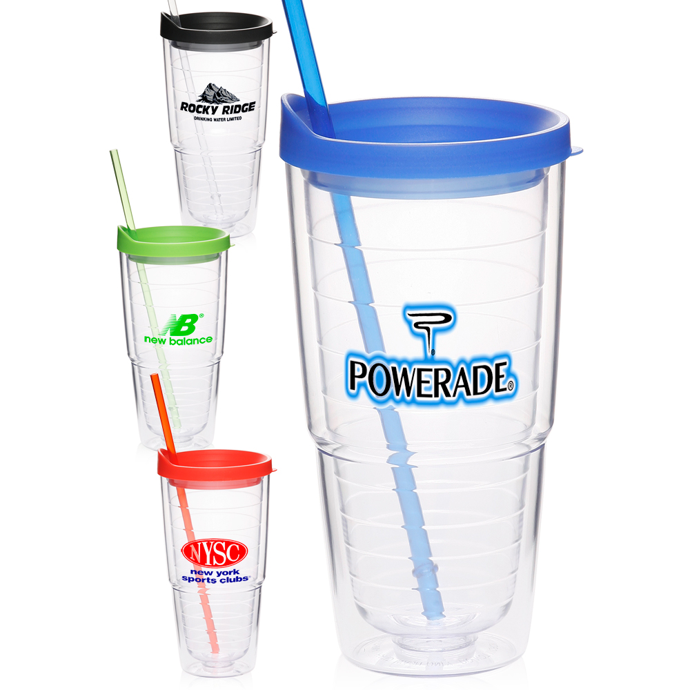 Logo 24 oz. Double Wall Solid Orbit Tumblers