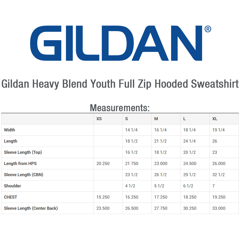 gildan sweatpant size chart