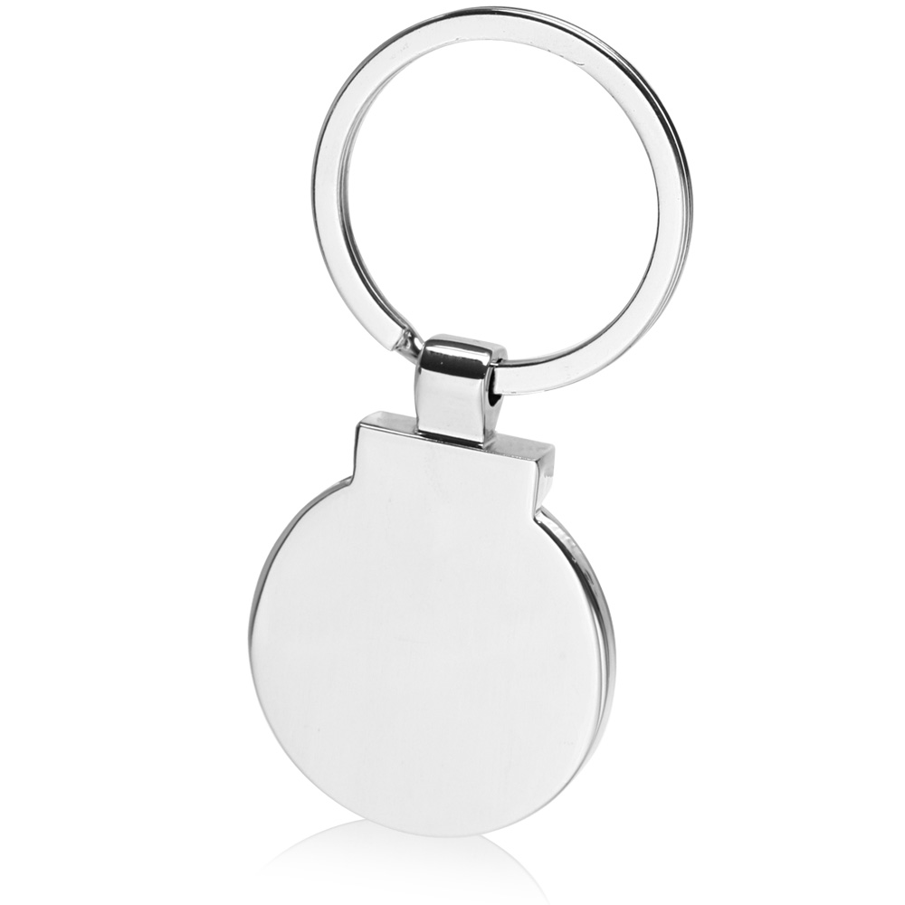 Personalized Color Accent Metal Keychains | KEY144 - DiscountMugs