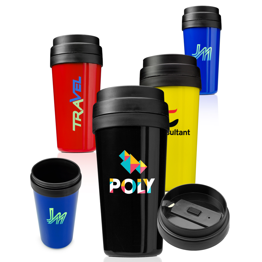 Customized 16 oz. Plastic Insulated Tumblers | ST9000 - DiscountMugs