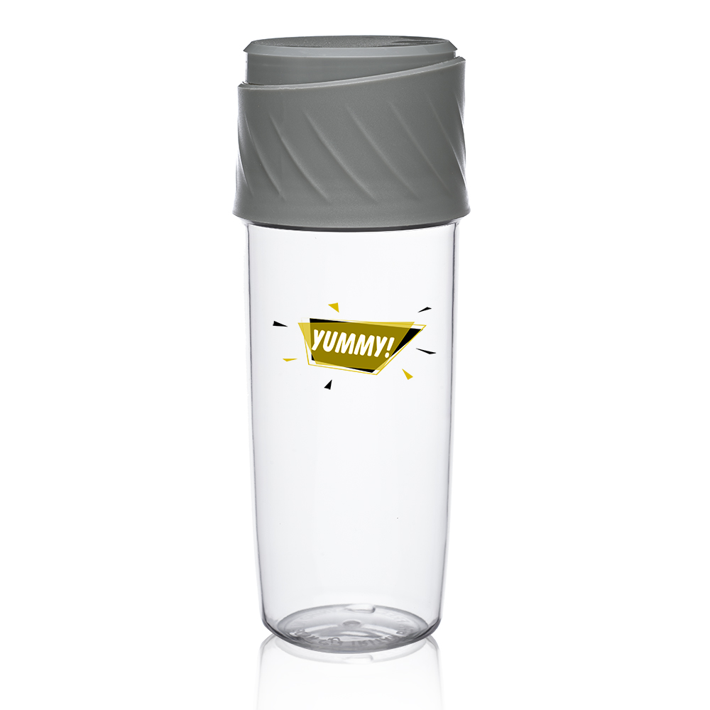 Custom 16 oz. Dual Sip-N-Snack Plastic Water Bottles | FC003 - DiscountMugs