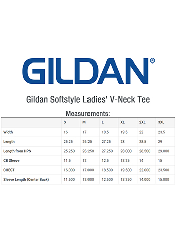 Gildan Softstyle Ladies V-Neck Tees | 64V00L