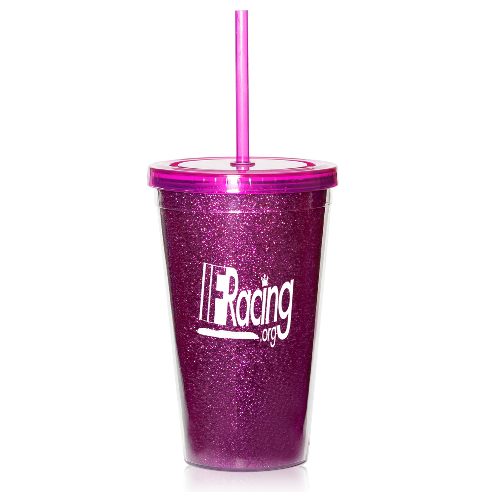 Logo 16 oz. Glittery Double Wall Acrylic Tumbler