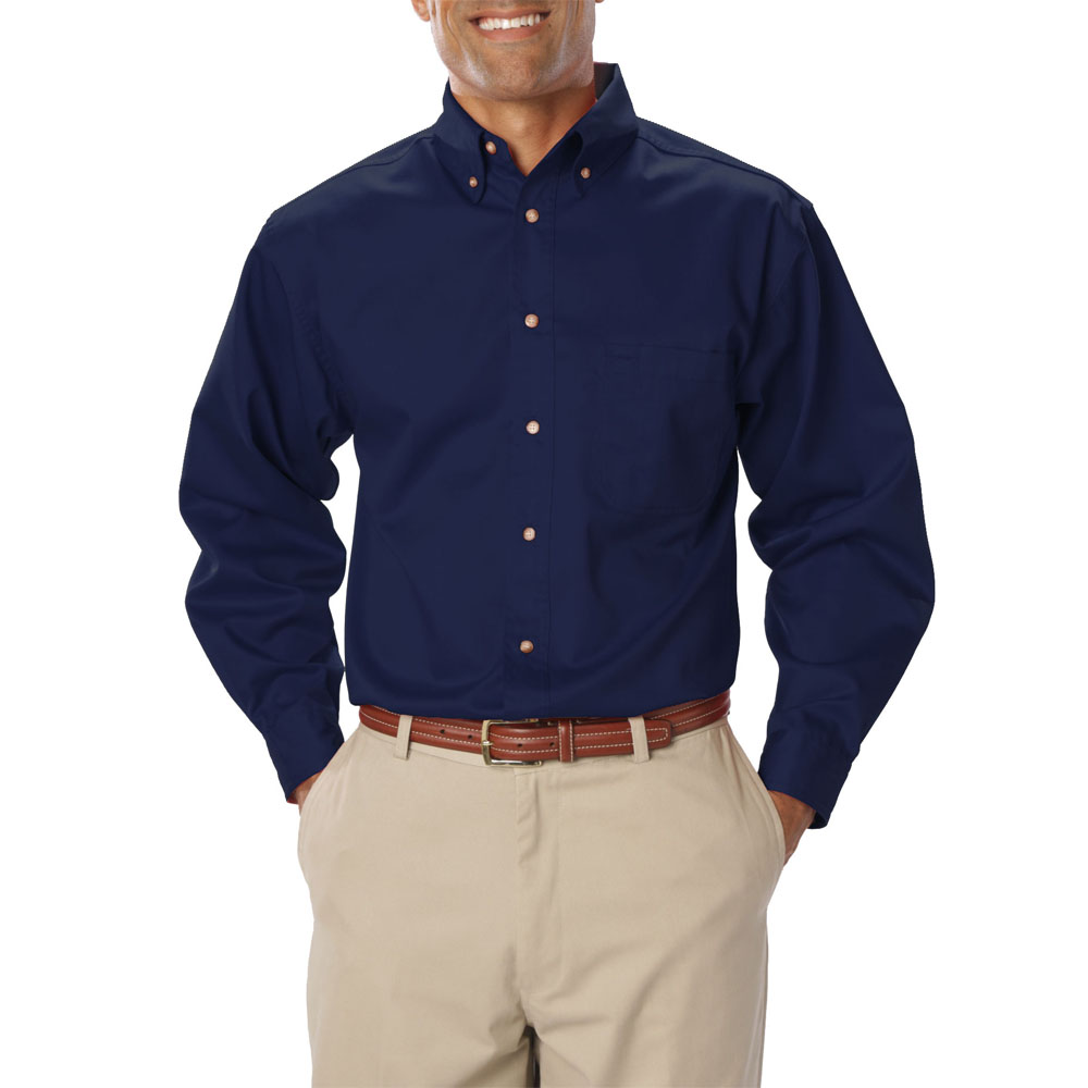 mens navy blue button up shirt